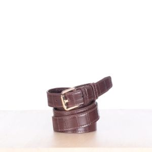 Chocolate Croc Effect Belt Strap (L/LXL) sold by ELA