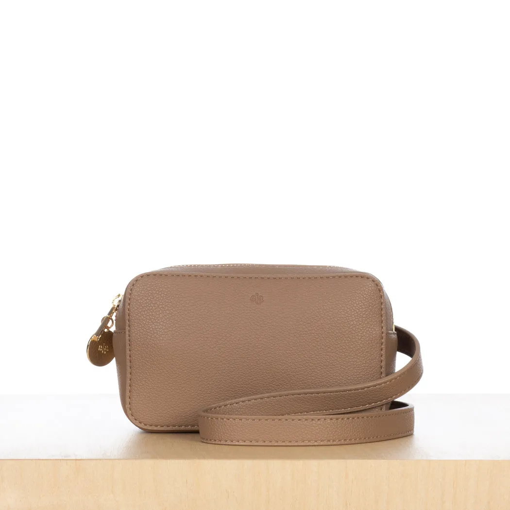 Micro Belt Bag – Cappuccino Pebble sold by ELA