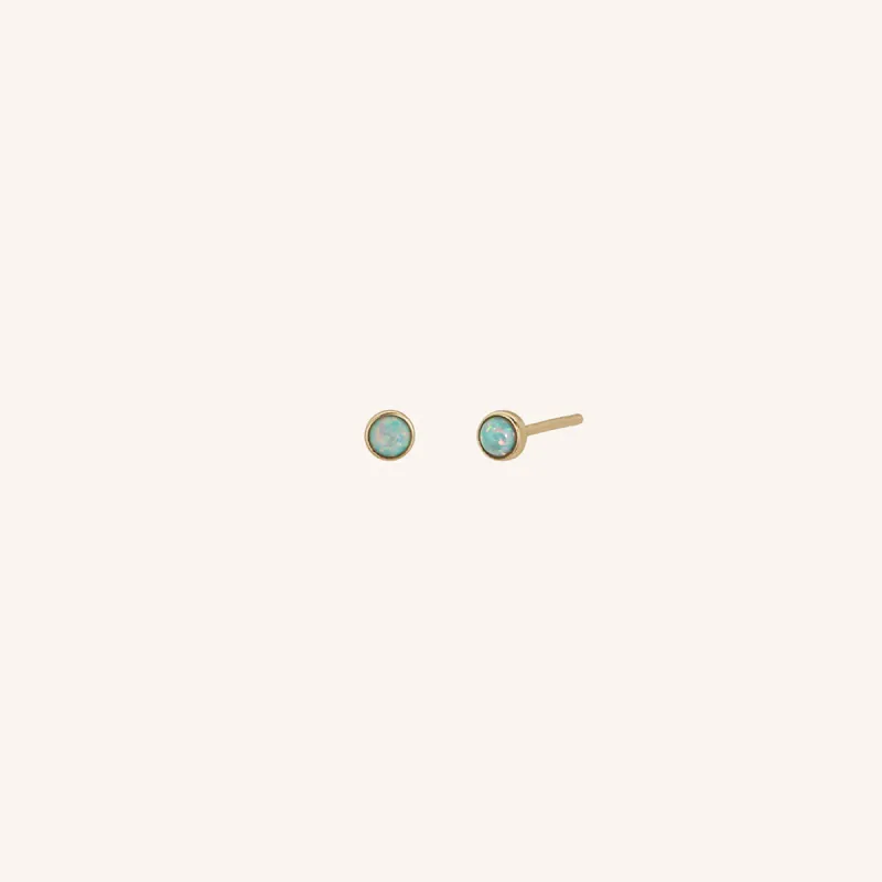 Mini Opal Stud Earrings sold by ELA