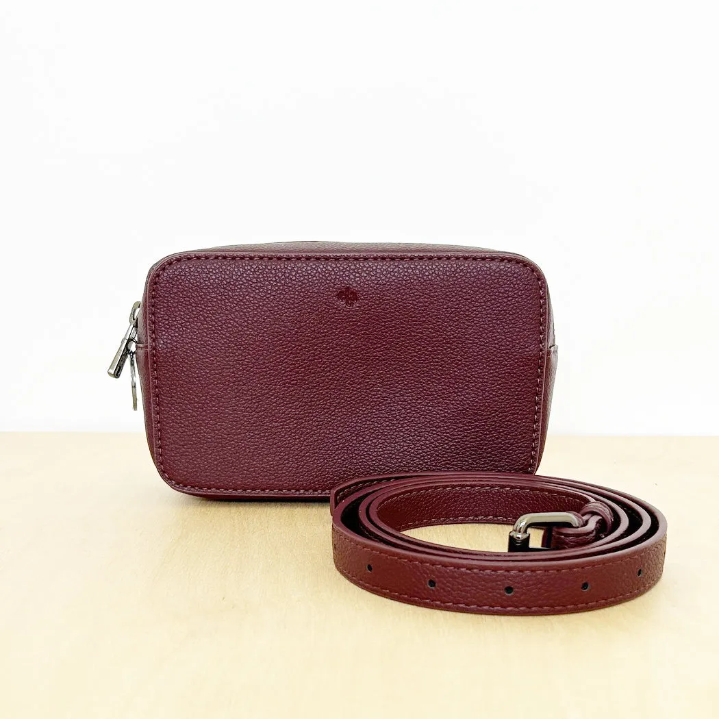 Micro Belt Bag – Burgundy Sample Sale -S/M sold by ELA