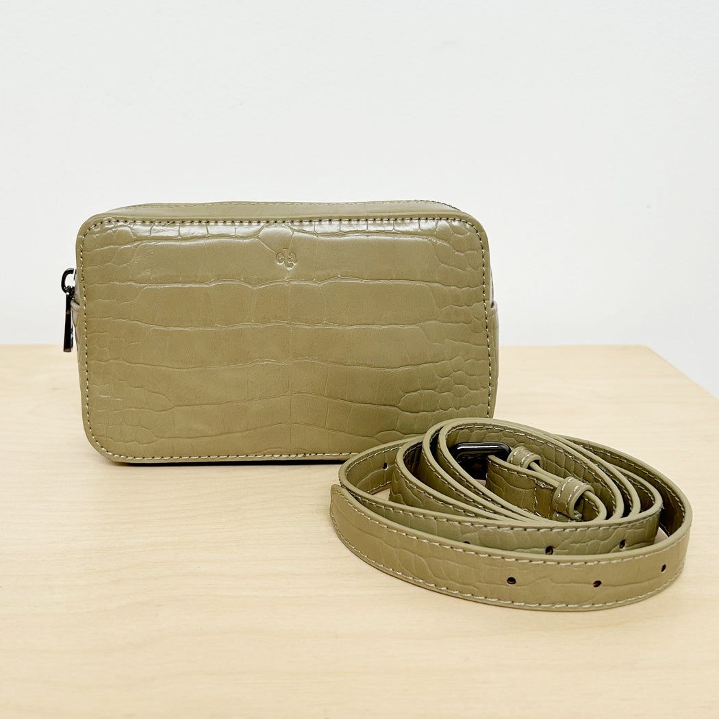 Micro Belt Bag – Sage Croc XL Sample Sale sold by ELA