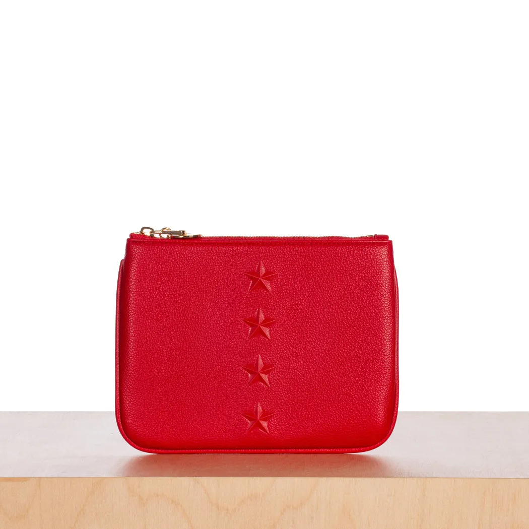Star Clutch - Red Pebble sold by ELA