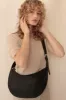 Slouchy Crossbody Bag - Black Pebble sold by ELA