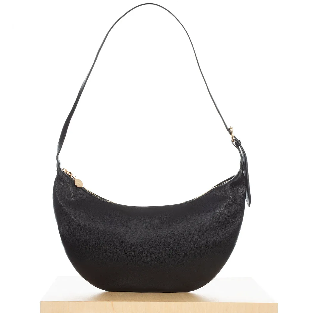 Slouchy Crossbody Bag - Black Pebble sold by ELA