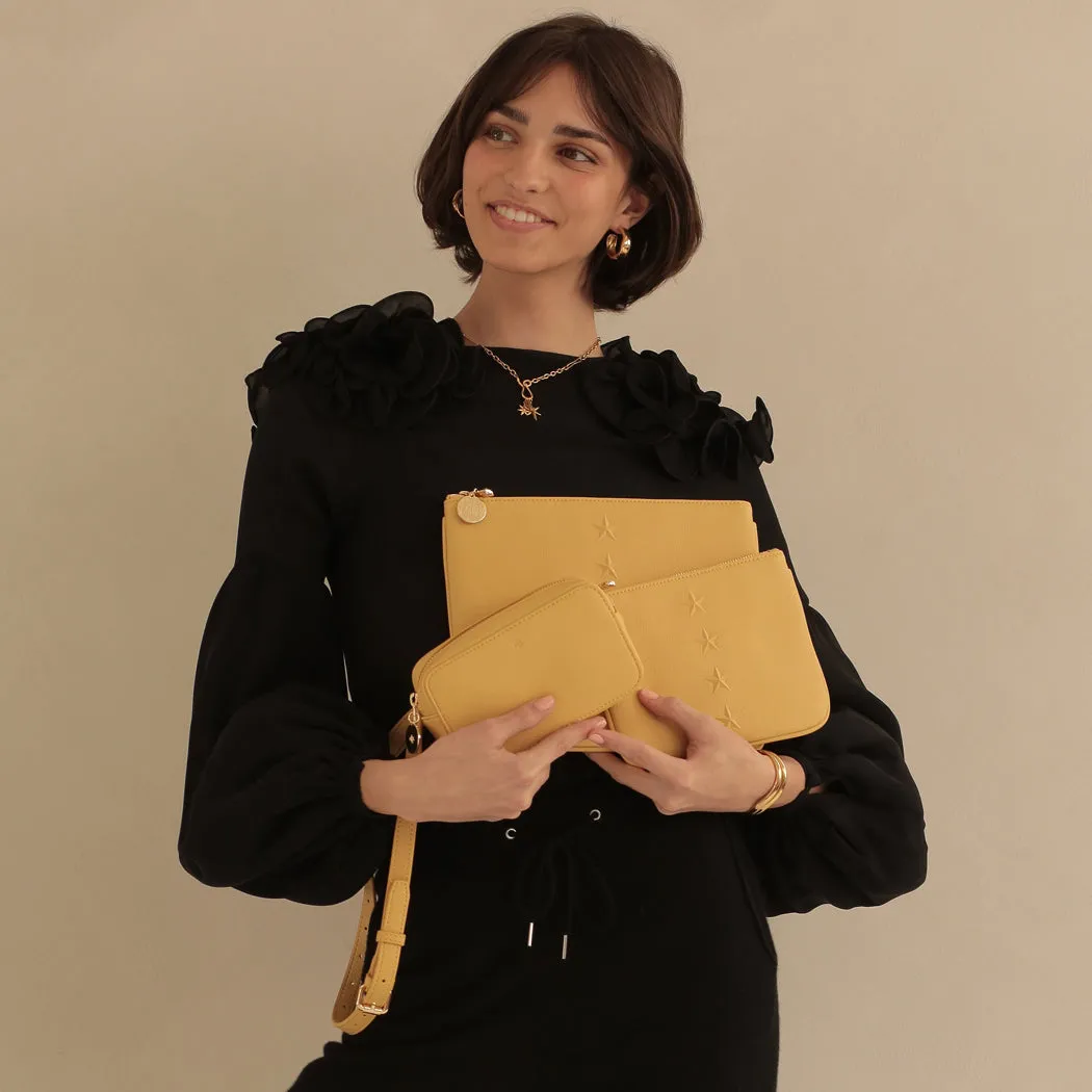 Micro Belt Bag – Yellow Pebble with Gold Hardware sold by ELA product image thumbnail 5