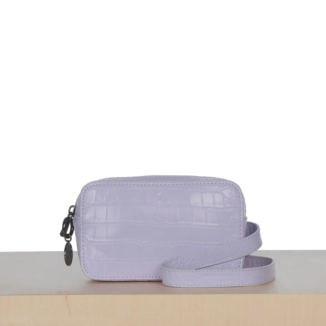Micro Belt Bag – Periwinkle Croc sold by ELA
