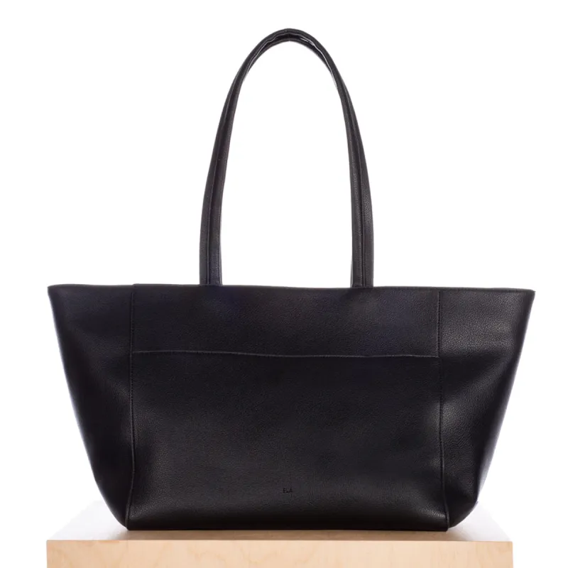 Medium Zipper Tote – Black Pebble sold by ELA
