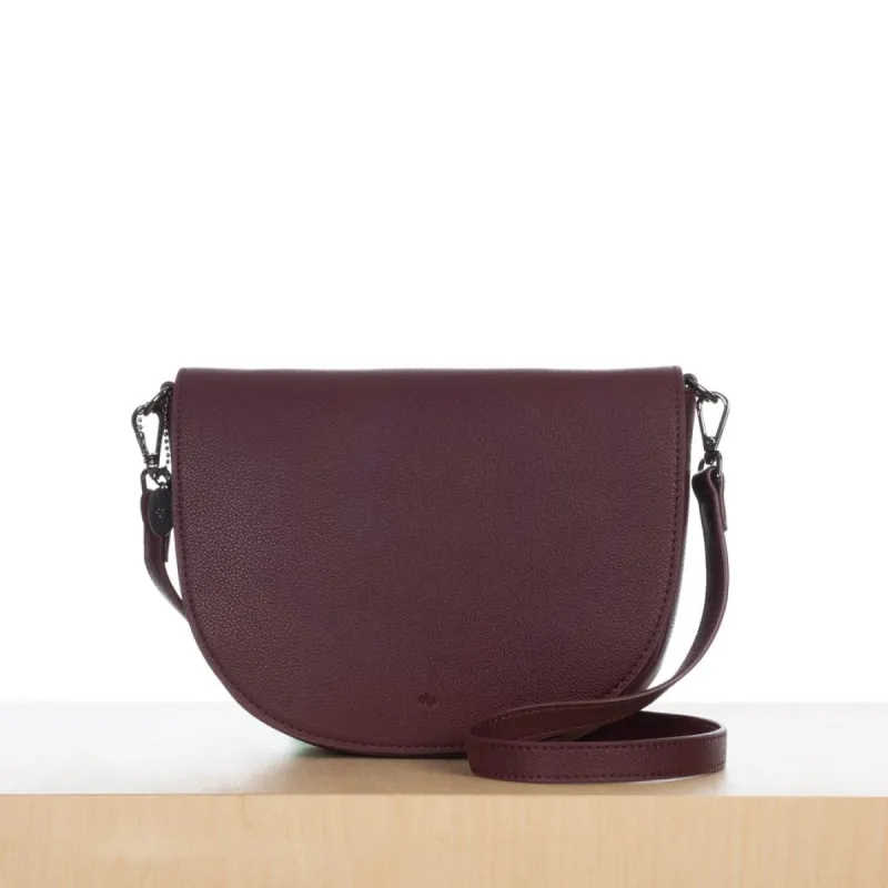 Mini Saddle Bag - Merlot Pebble sold by ELA