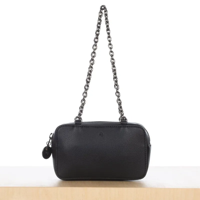 Micro Bag with Chain - Black Pebble sold by ELA