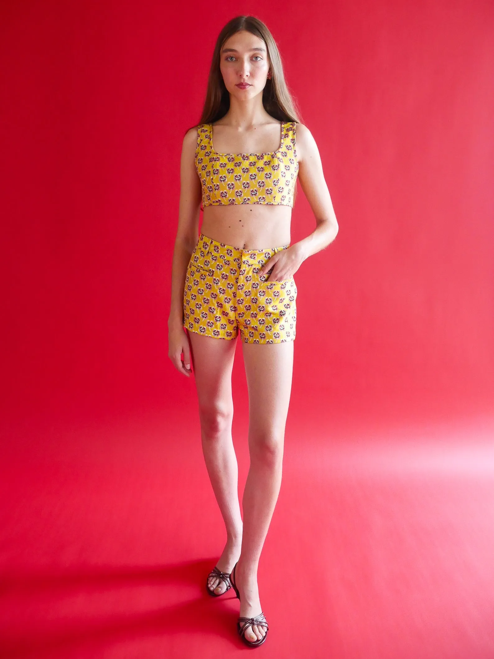 Aubrey Top in Italian Floral Jacquard sold by Anna Valentina product image thumbnail 2