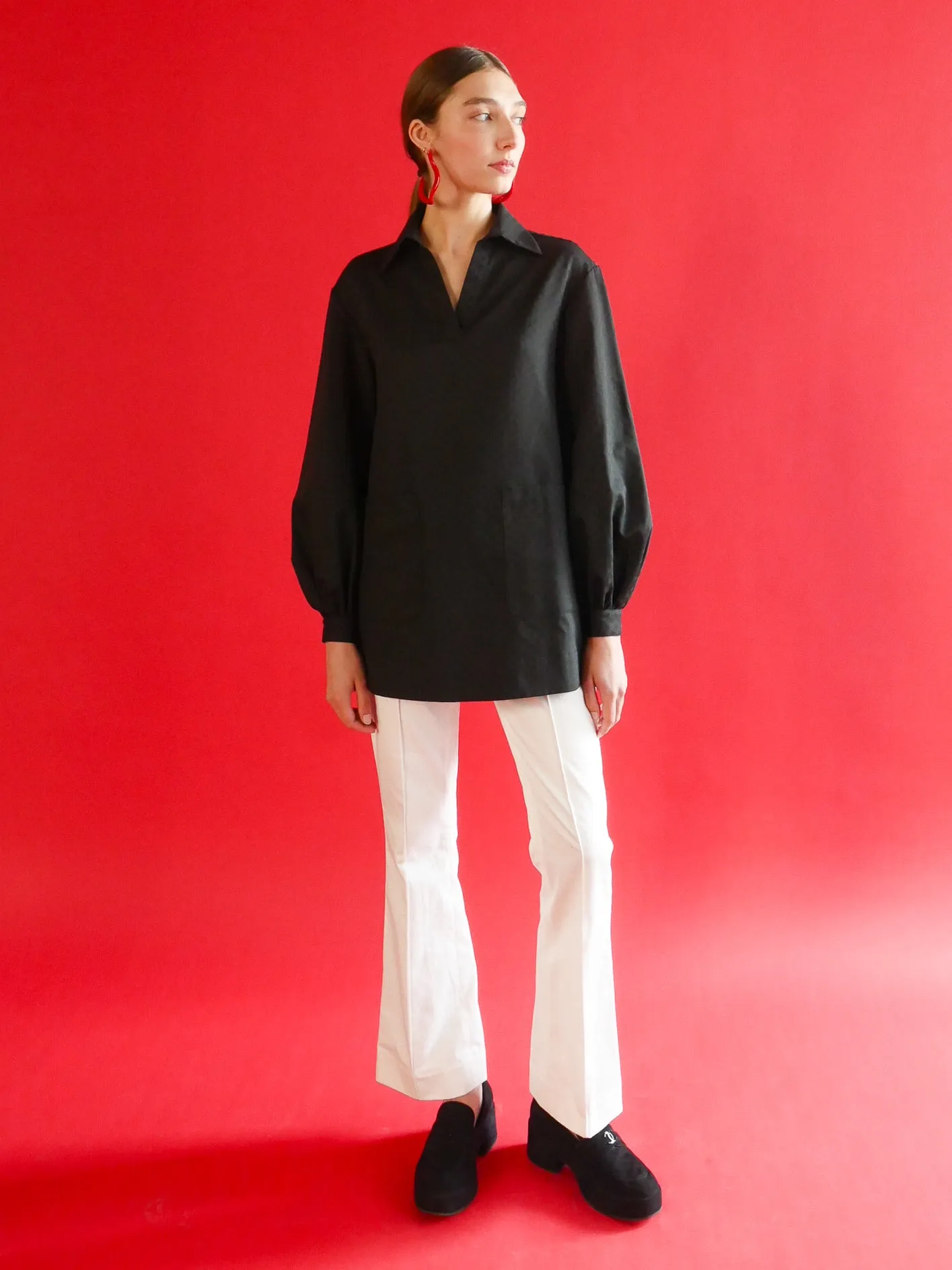 Esme Tunic in Black Polka Dot Cotton sold by Anna Valentina product image thumbnail 2