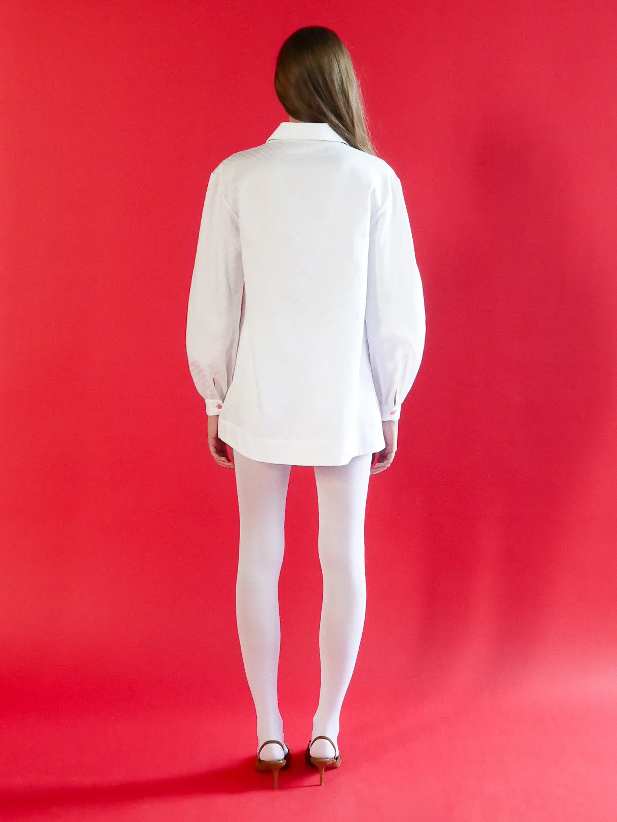 Esme Tunic in White Polka Dot Cotton sold by Anna Valentina product image thumbnail 4