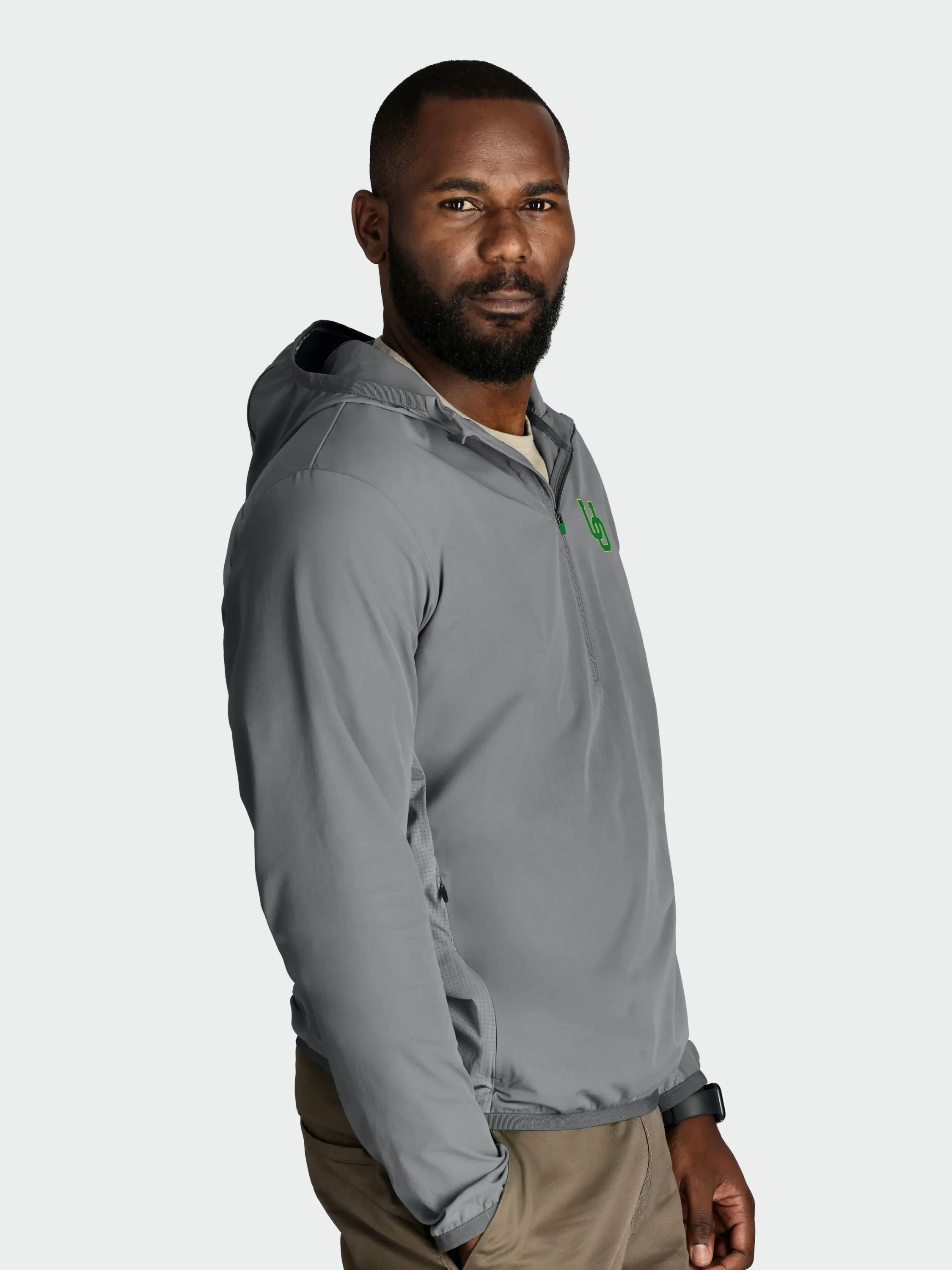 Cool One UPF Pullover / Oregon Ducks / Gray sold by BCKR product image thumbnail 5