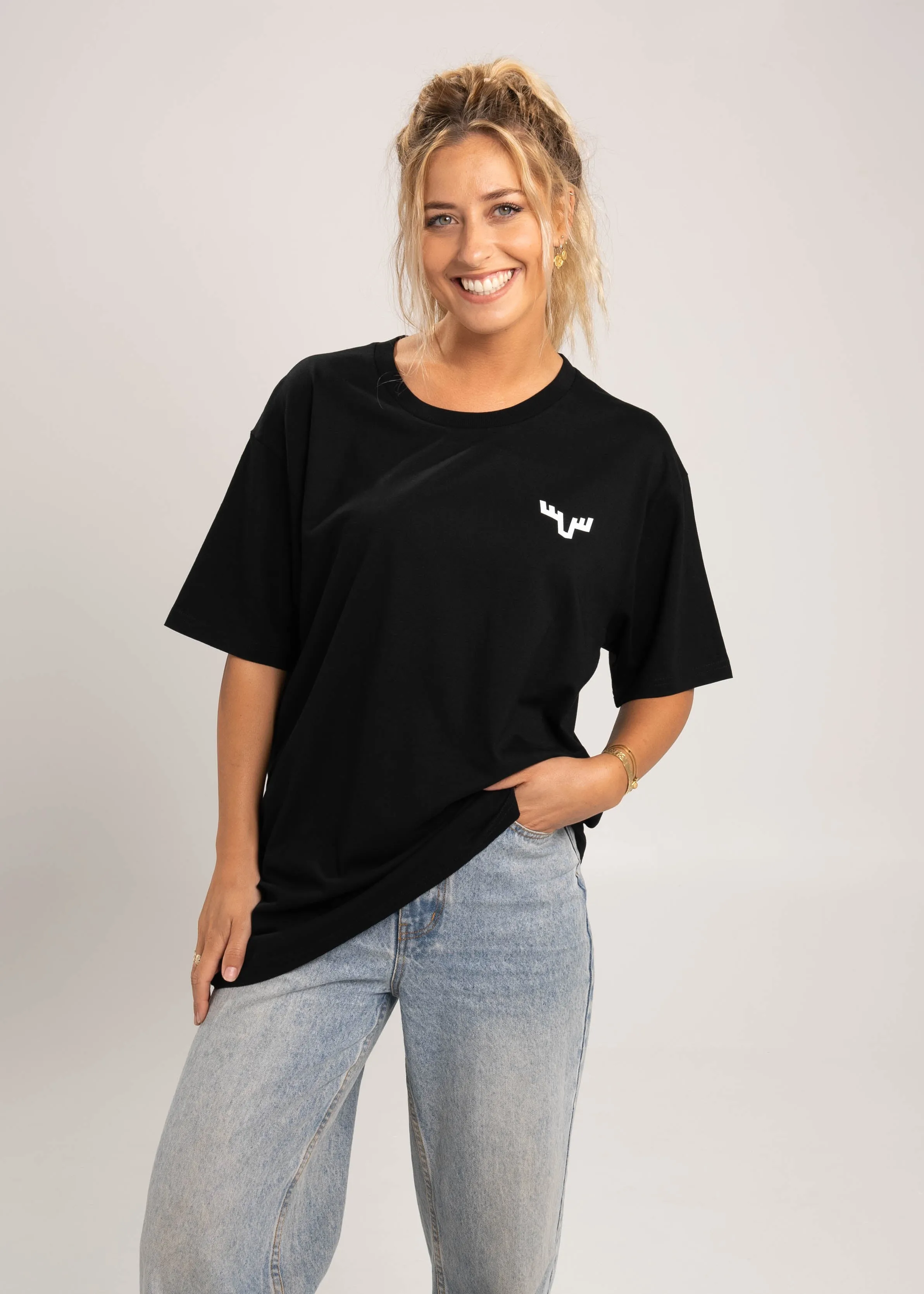 Dr.Moose Mini Antler Pocket Black T-Shirt sold by Dr. Moose product image thumbnail 3