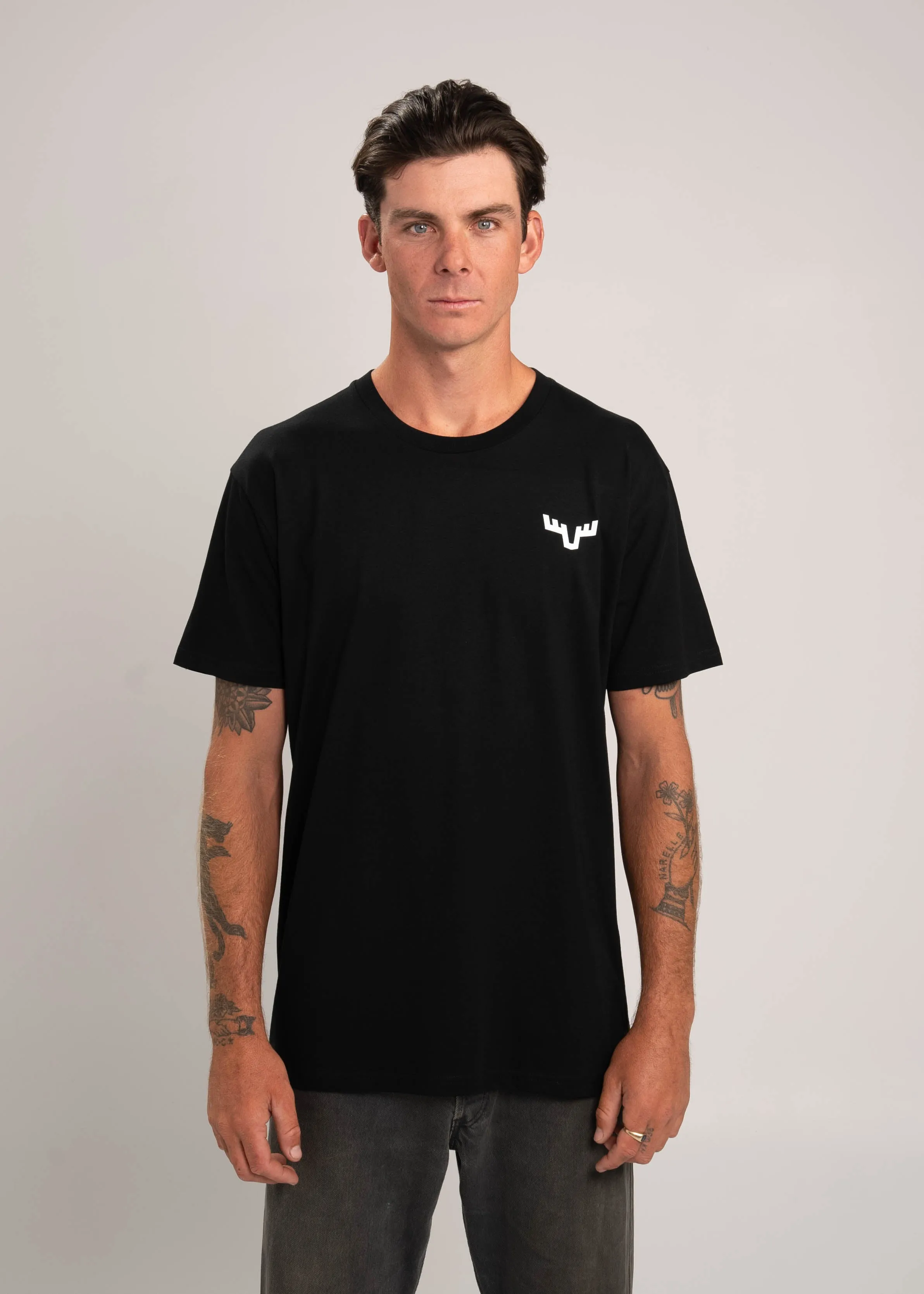 Dr.Moose Mini Antler Pocket Black T-Shirt sold by Dr. Moose
