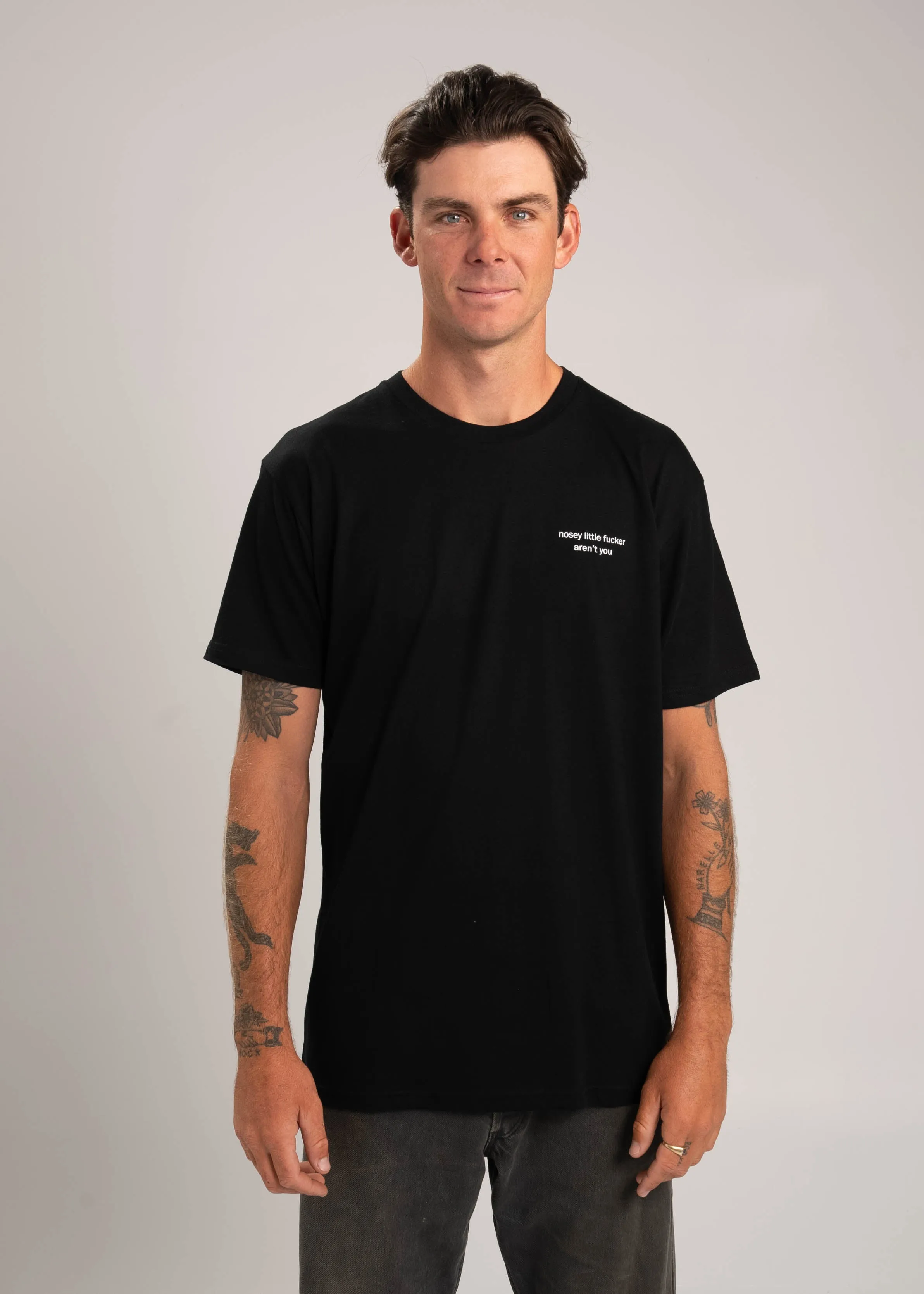 Nosey Little F*cker T-Shirt sold by Dr. Moose product image thumbnail 2