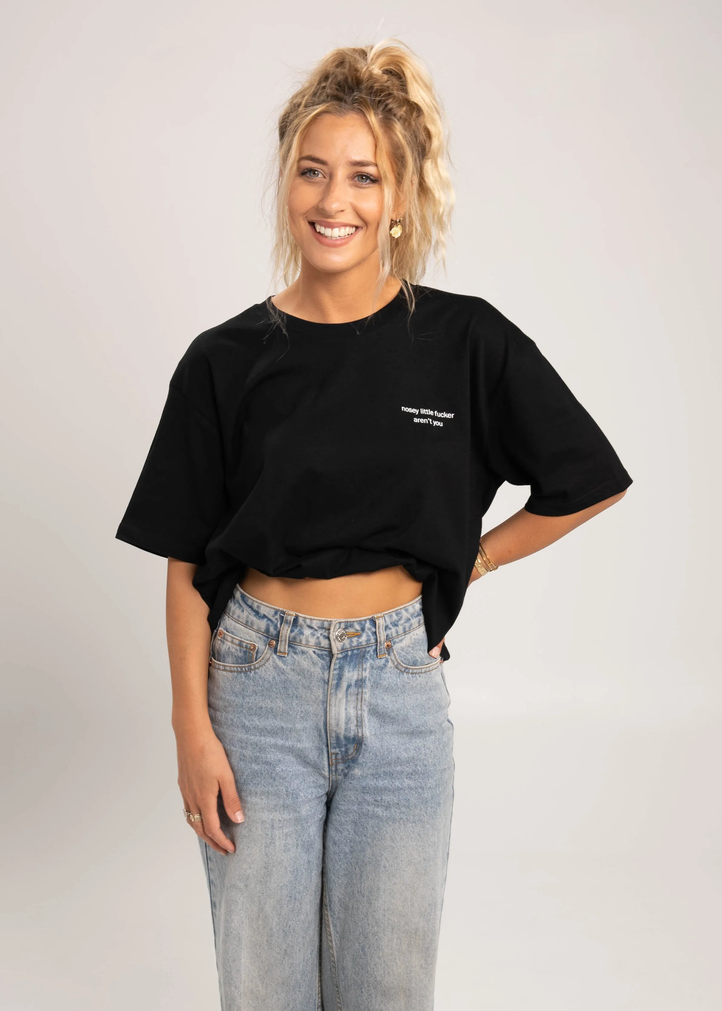 Nosey Little F*cker T-Shirt sold by Dr. Moose product image thumbnail 5