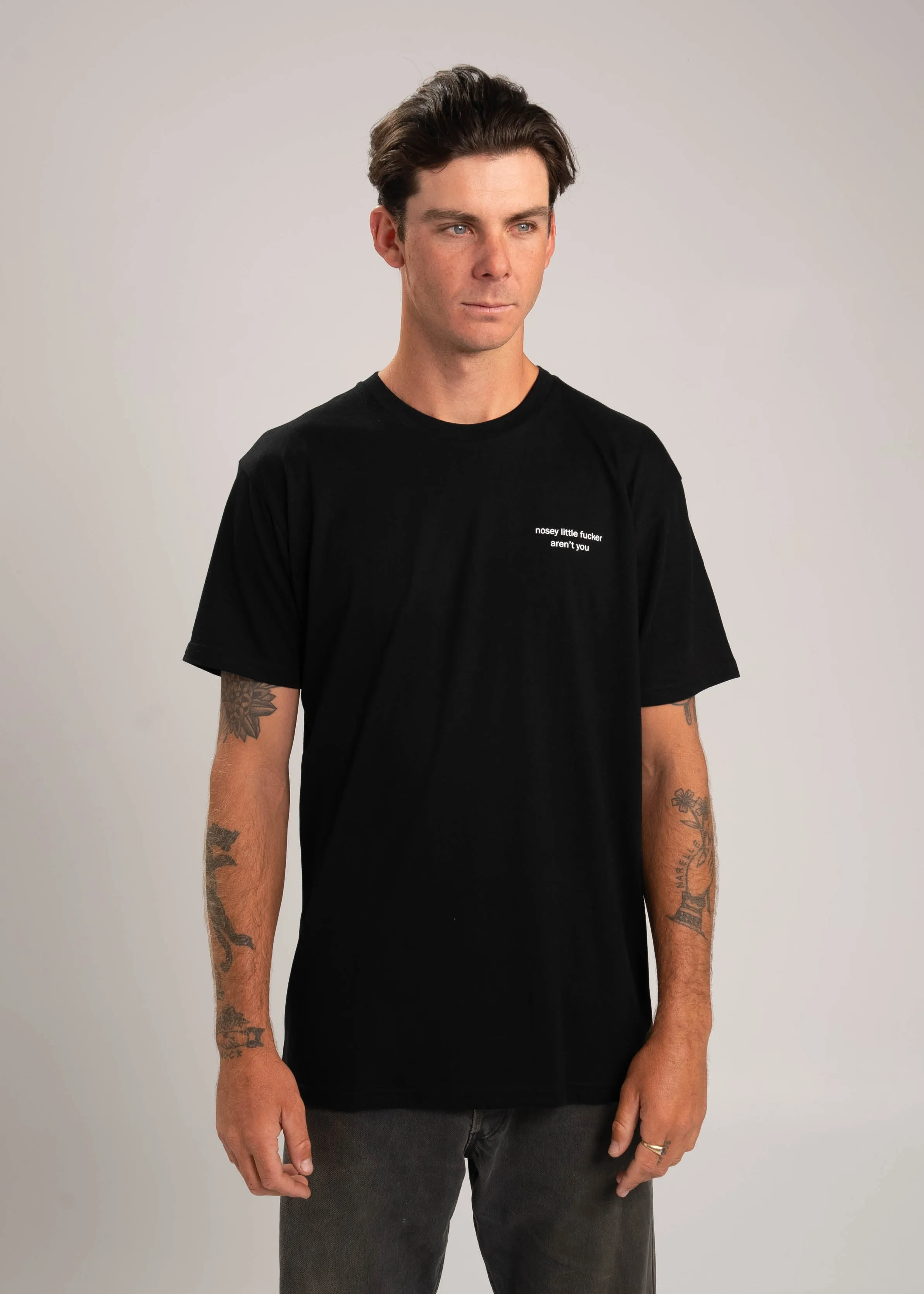 Nosey Little F*cker T-Shirt sold by Dr. Moose product image thumbnail 4