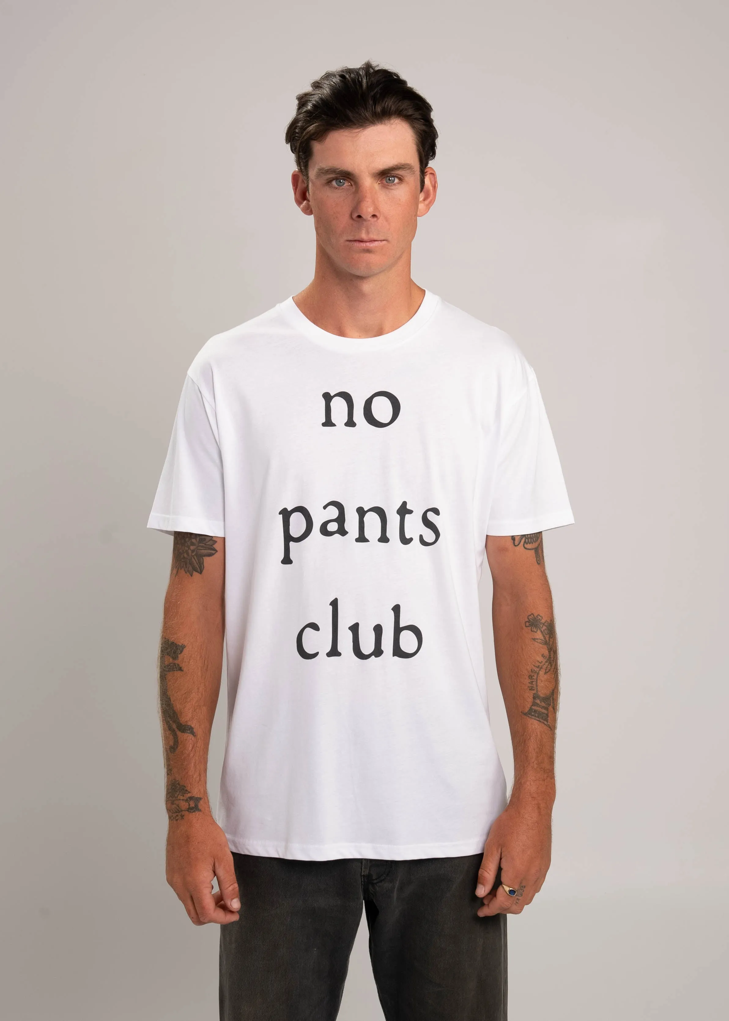 No Pants Club Large Print T-Shirt | Parallel