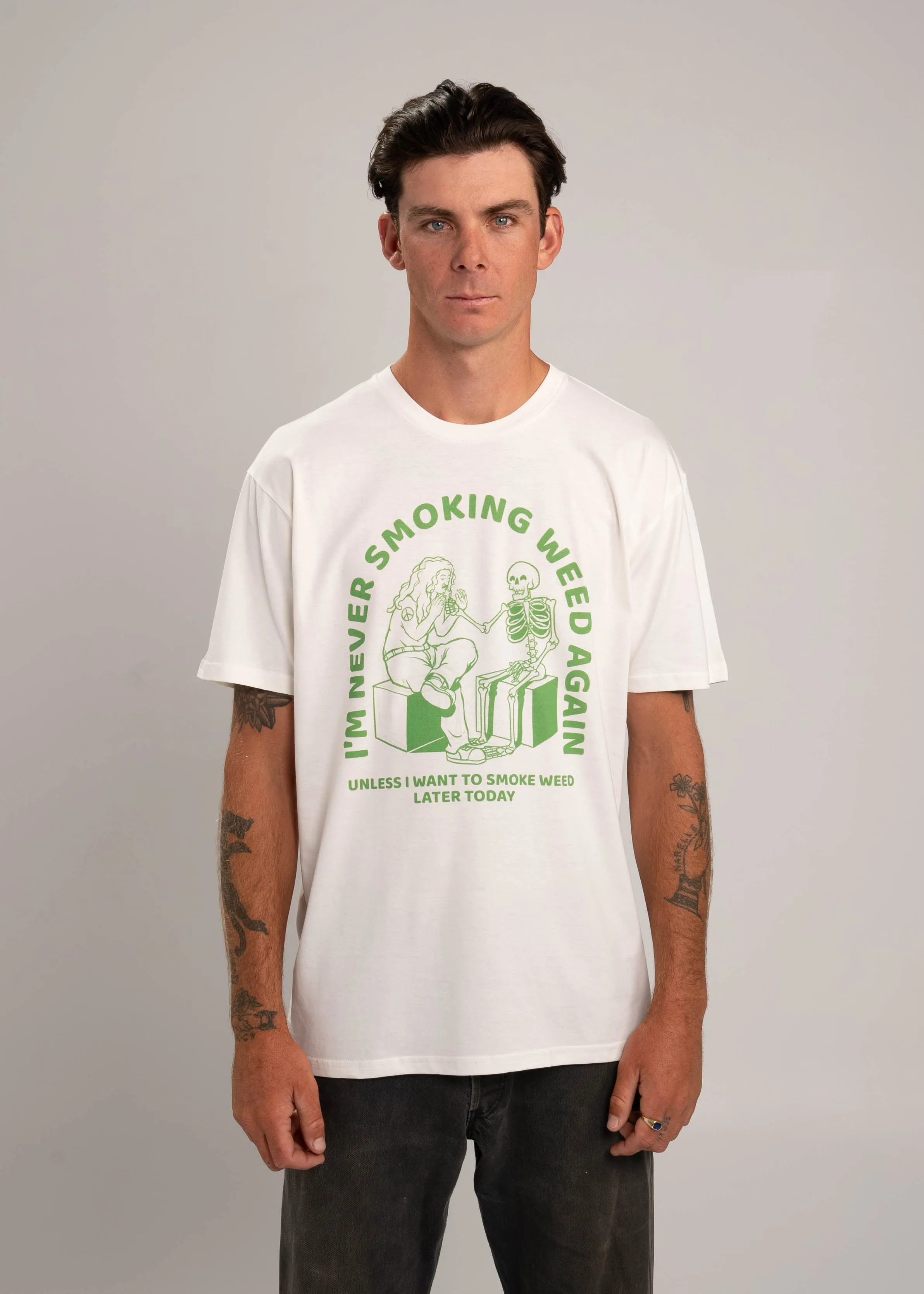 Never Smoking Again T-Shirt sold by Dr. Moose product image thumbnail 2