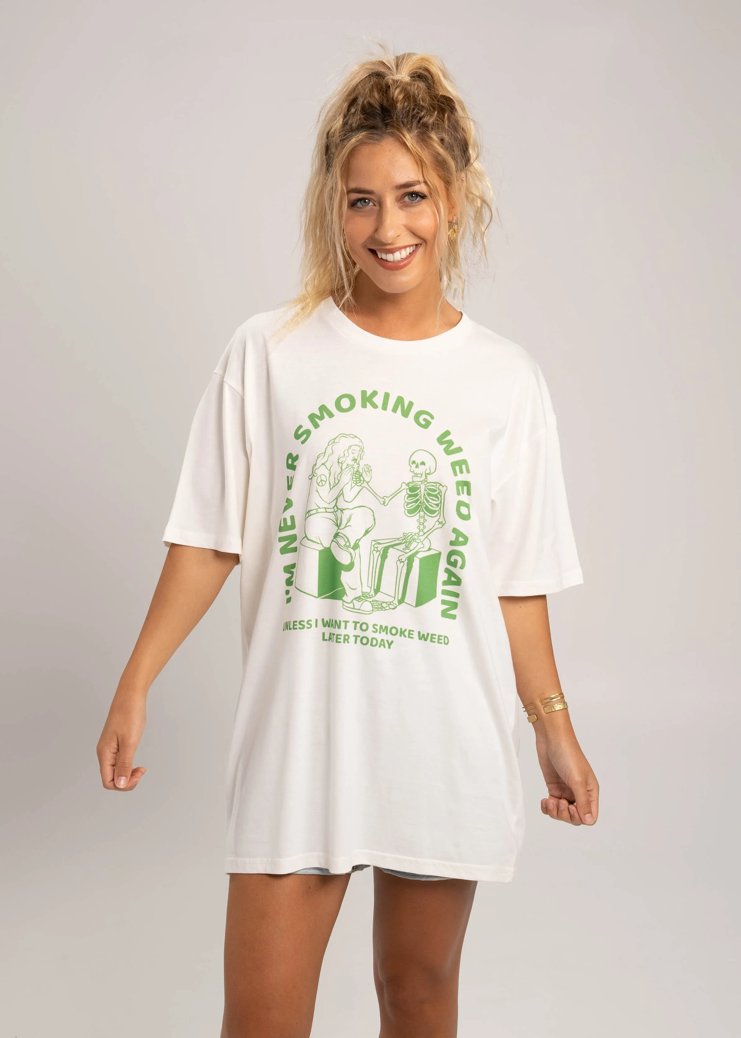 Never Smoking Again T-Shirt sold by Dr. Moose product image thumbnail 3