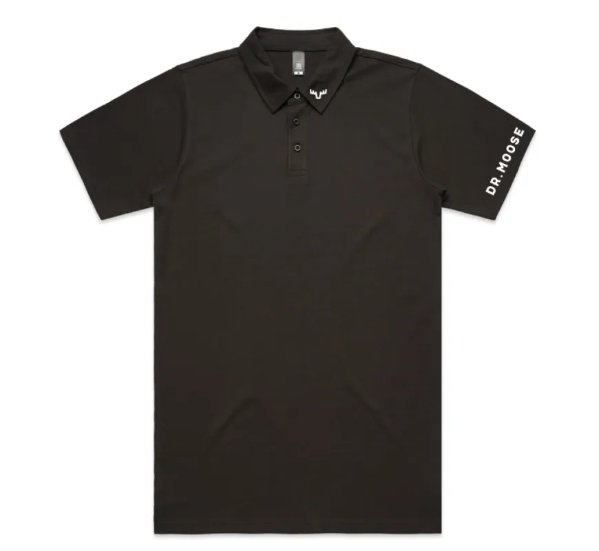 Antler Classic Coal Polo - Unisex Sizing made by Dr. Moose