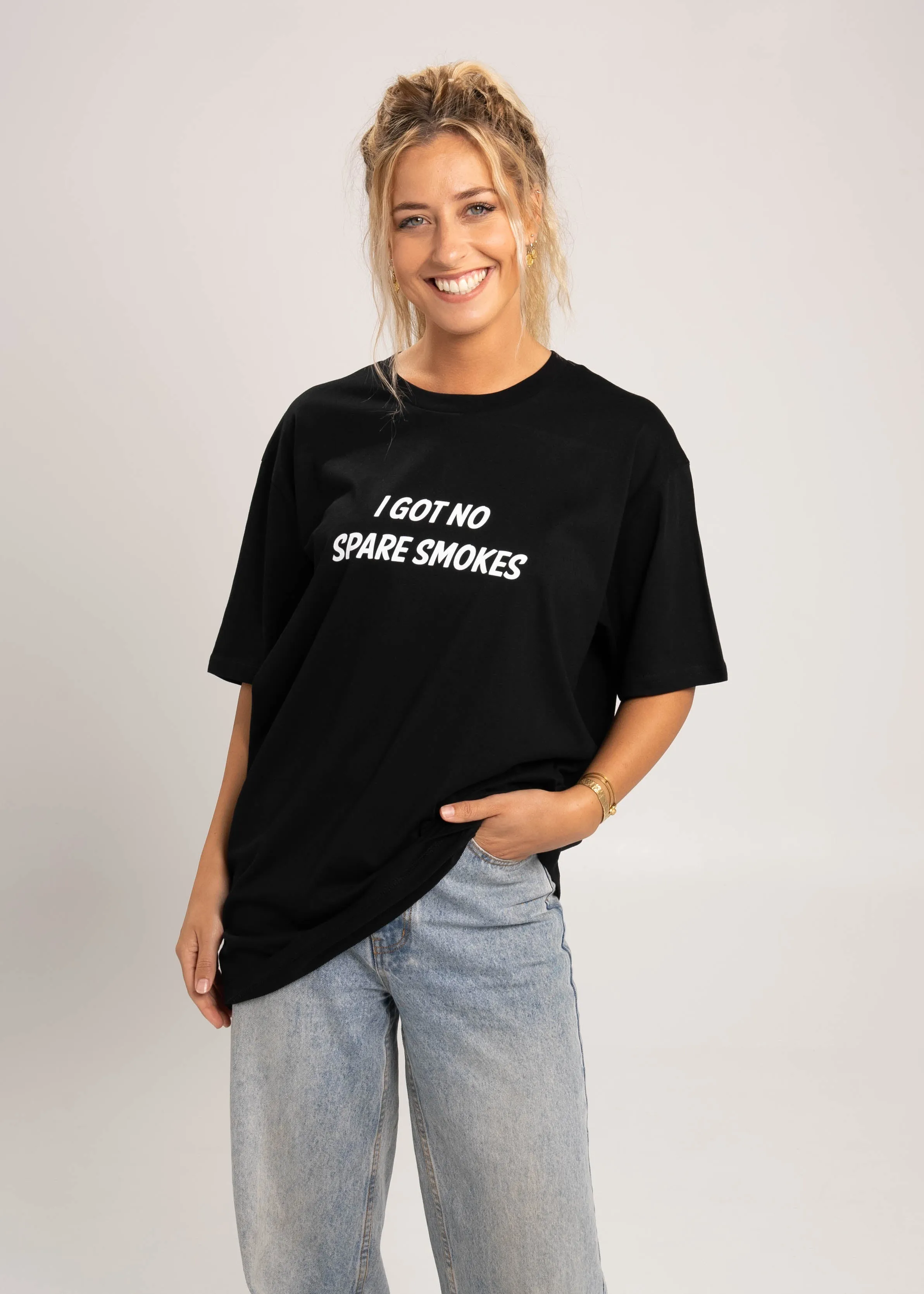 No Spare Smokes T-Shirt sold by Dr. Moose product image thumbnail 3