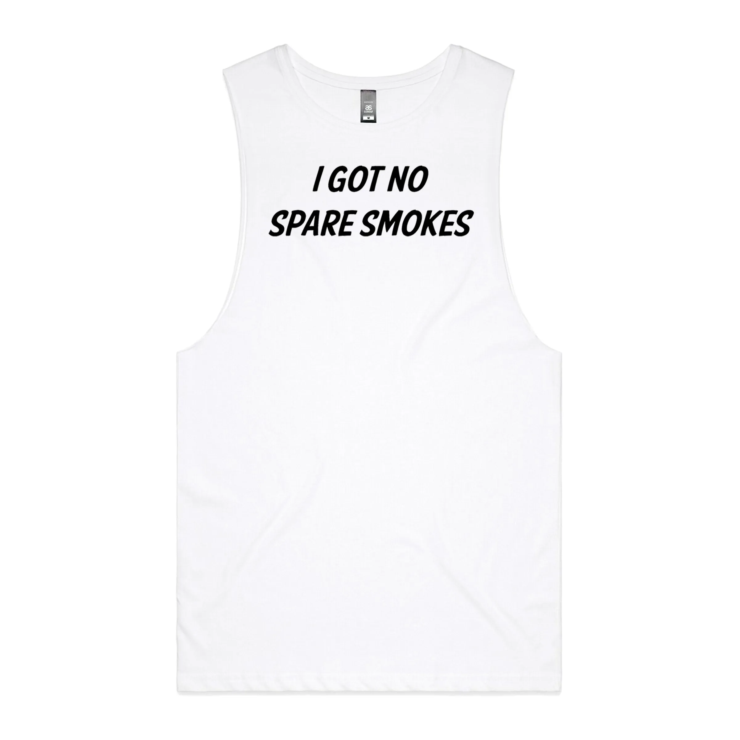 No Spare Smokes Muscle Tee sold by Dr. Moose product image thumbnail 2
