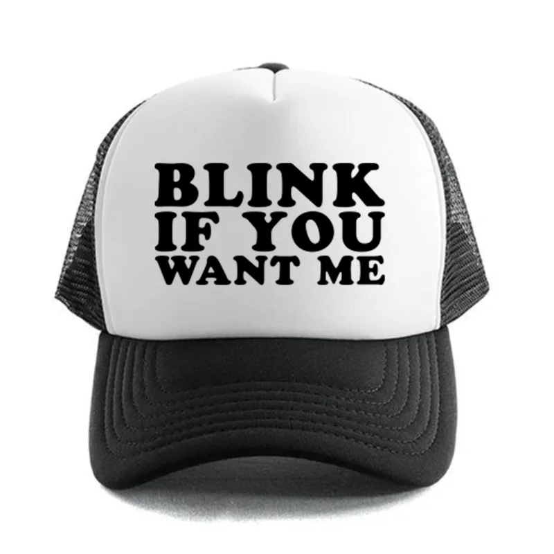 Blink If You Want Me Trucker sold by Dr. Moose