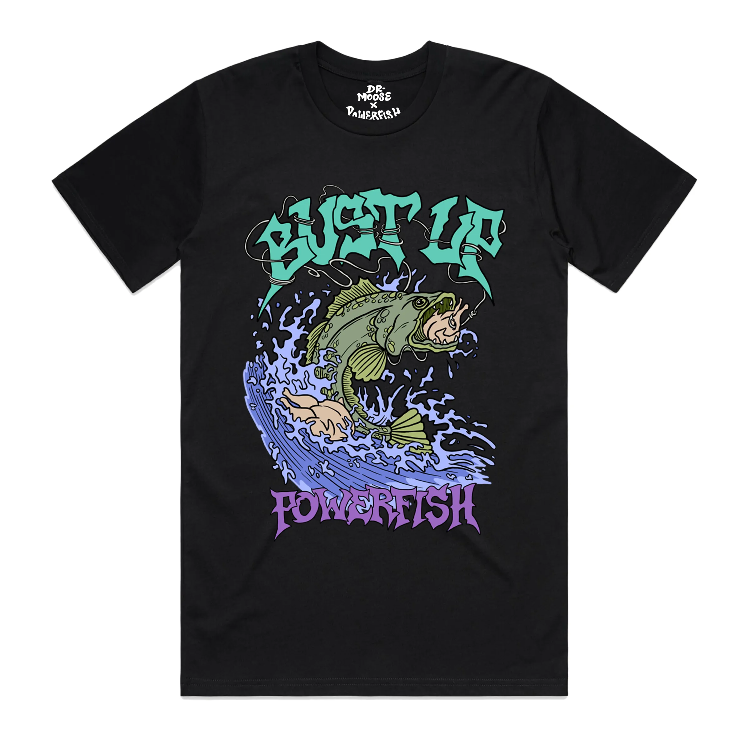 Powerfish Bust Up T-Shirt sold by Dr. Moose
