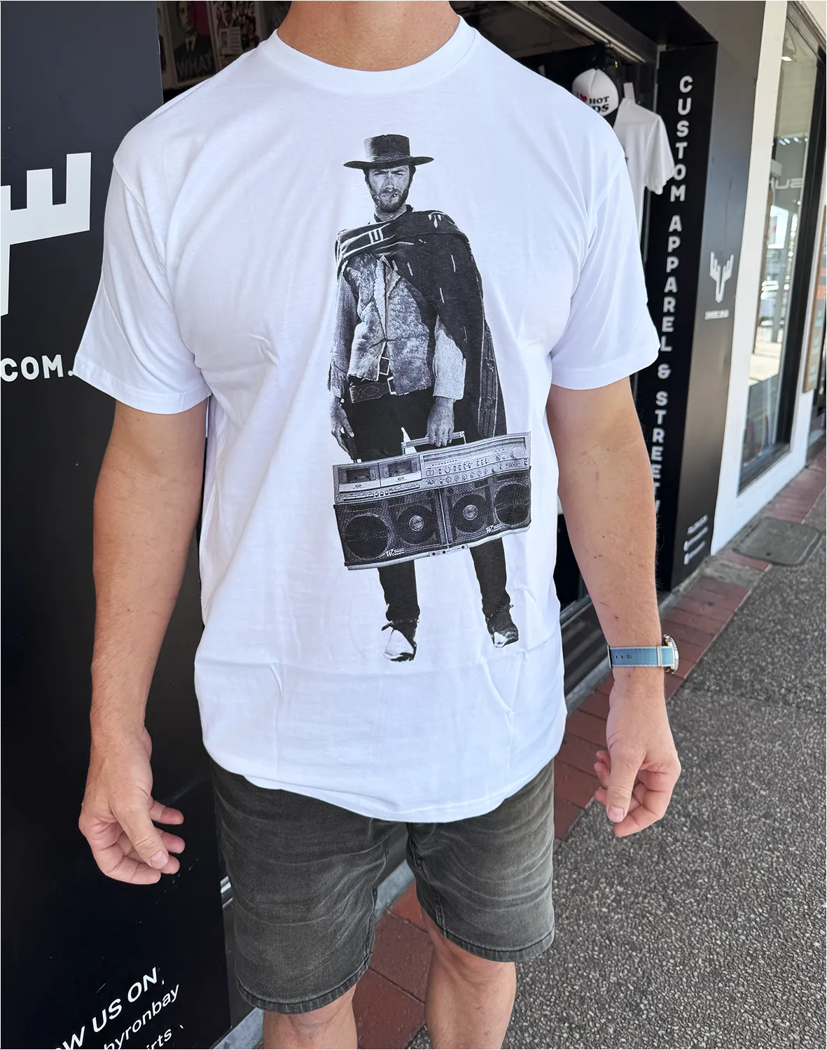 Clint Boom Box T-Shirt sold by Dr. Moose product image thumbnail 2