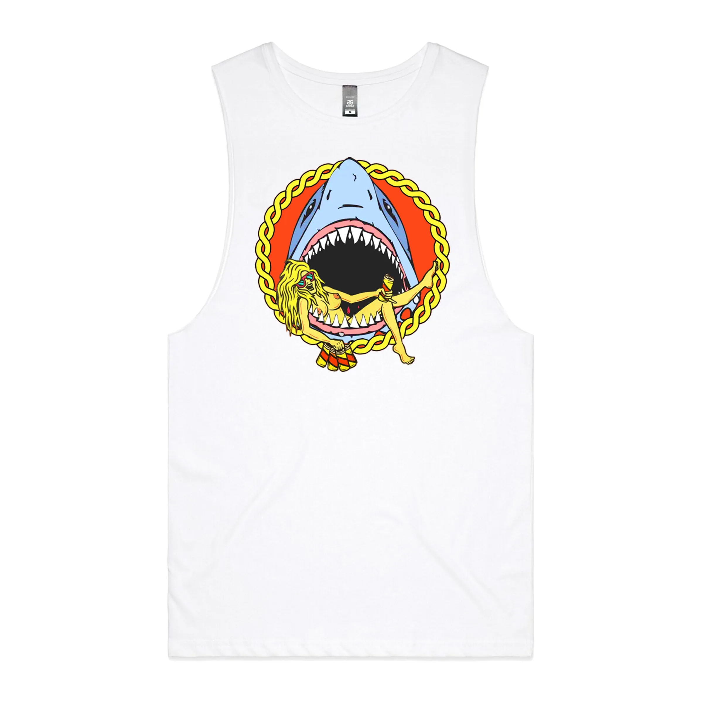 Shark Girl Muscle Tee sold by Dr. Moose product image thumbnail 2