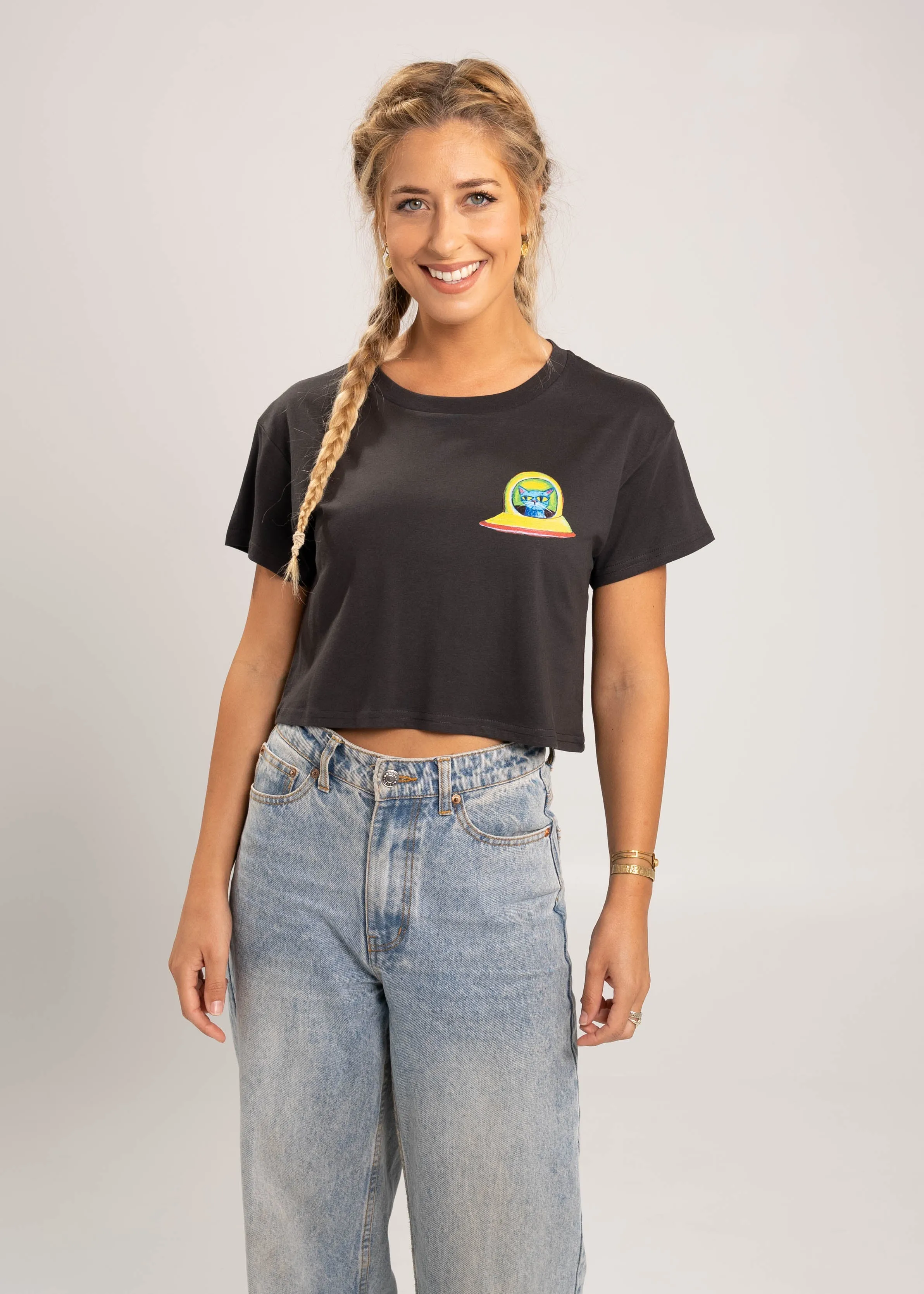 Space Cat Crop sold by Dr. Moose product image thumbnail 2