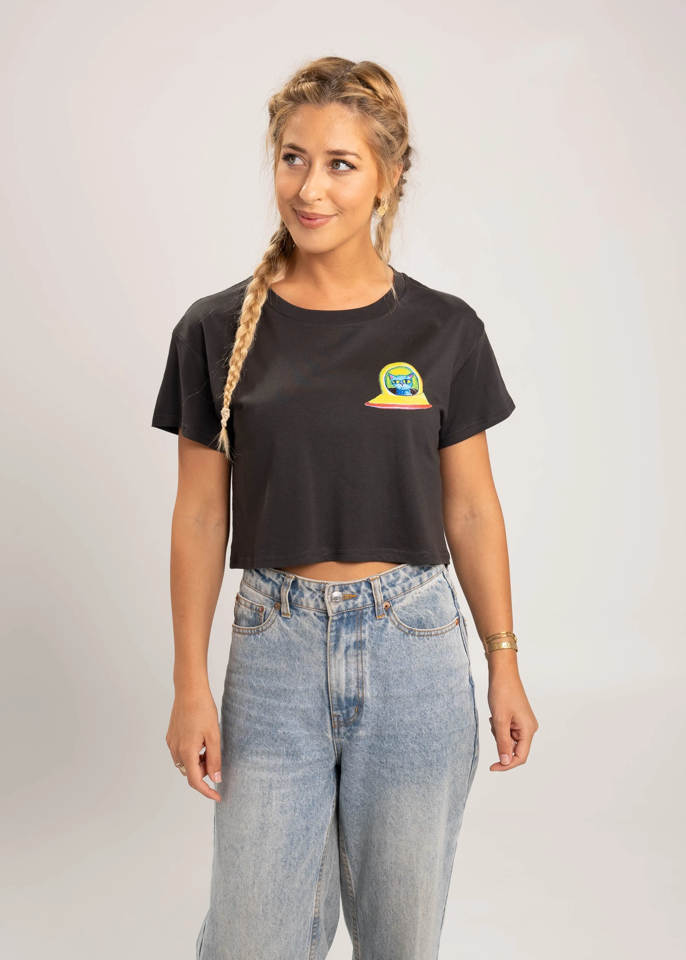 Space Cat Crop sold by Dr. Moose product image thumbnail 3