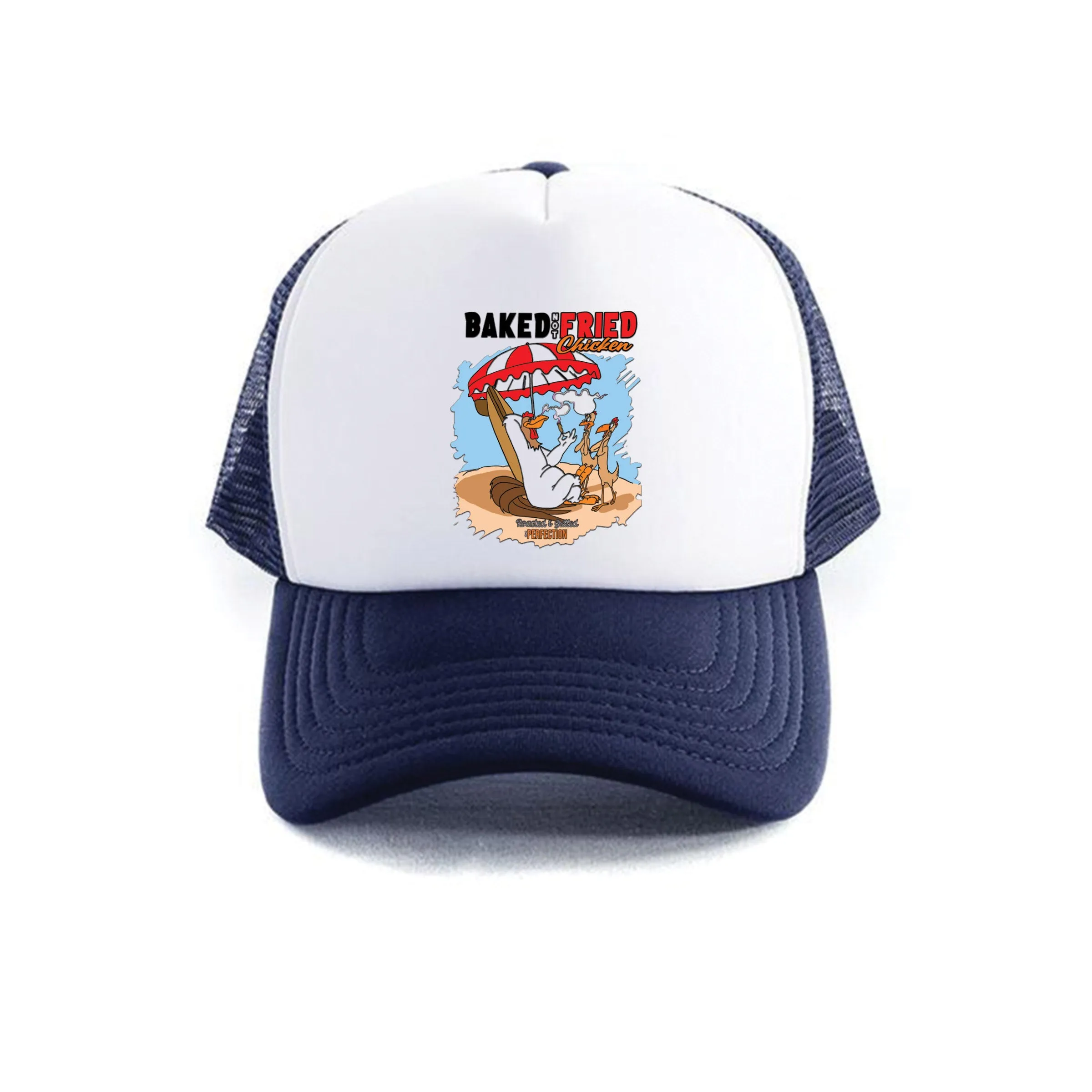 Baked Not Fried Trucker Hat sold by Dr. Moose product image thumbnail 3