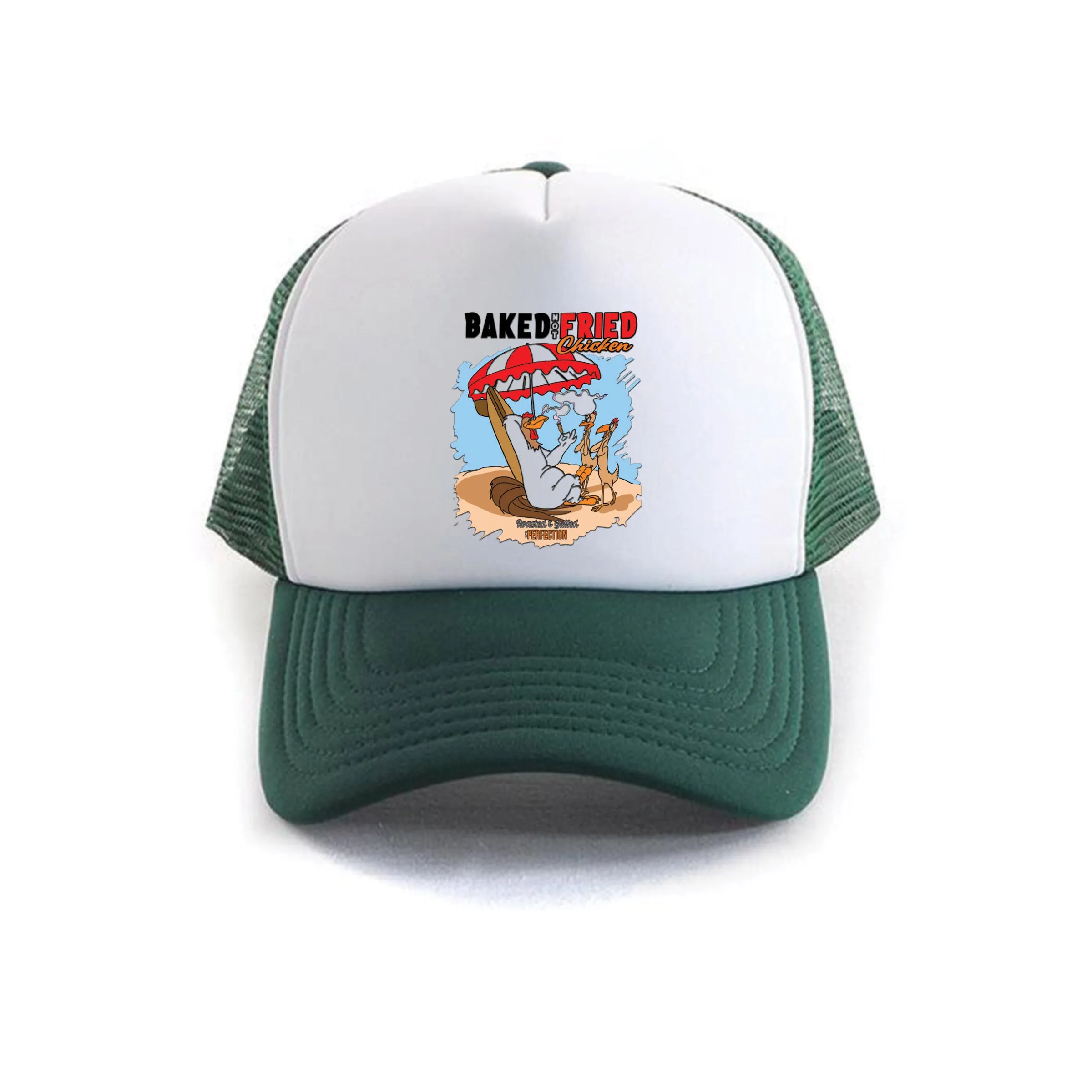 Baked Not Fried Trucker Hat sold by Dr. Moose product image thumbnail 2