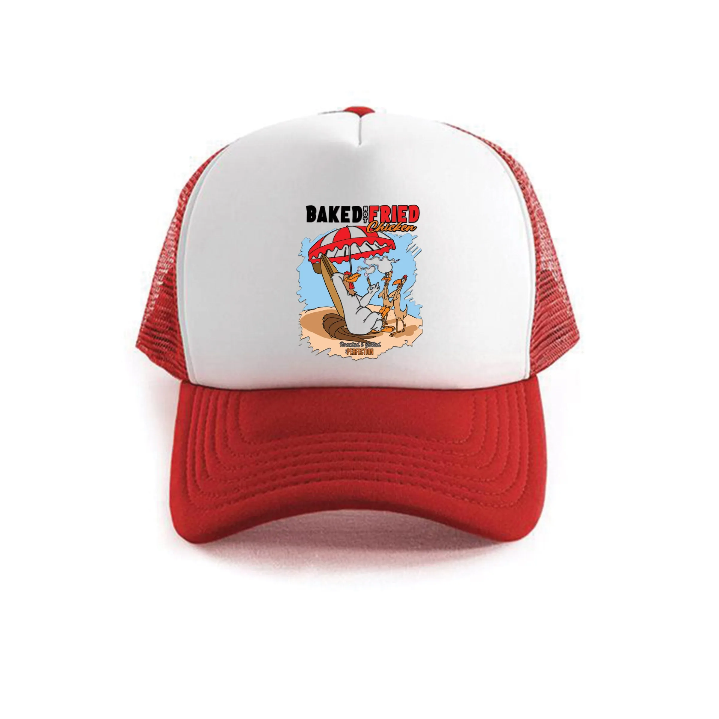 Baked Not Fried Trucker Hat sold by Dr. Moose product image thumbnail 4