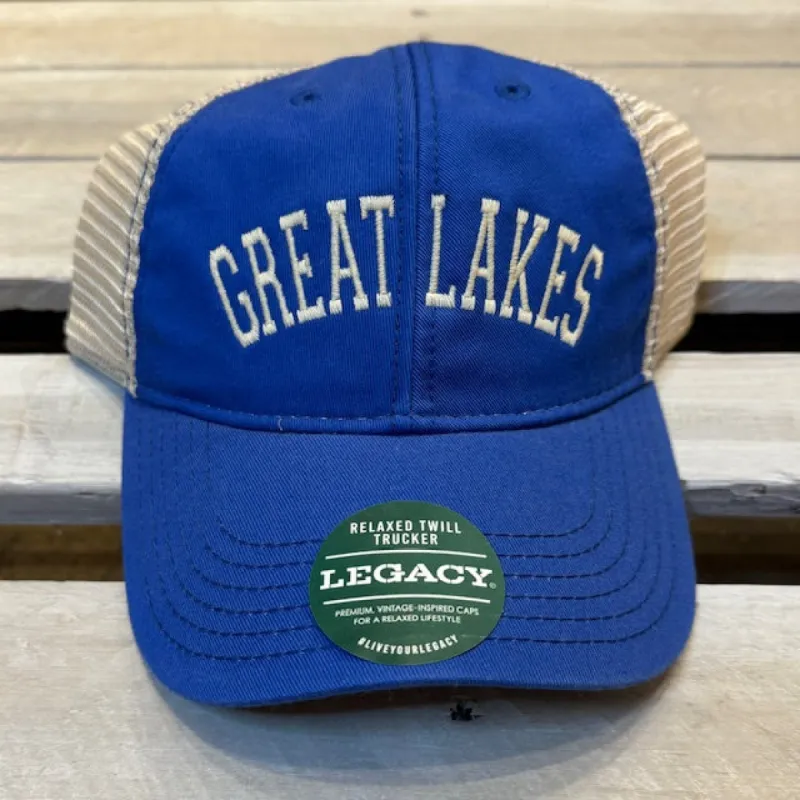 Great Lakes Block Mesh Back Ball Cap sold by Archie's Surf Shop