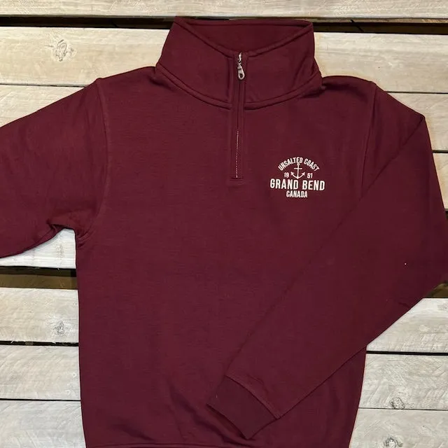 Grand Bend Souvenir Unsalted Coast 1/4 Zip Fleece sold by Archie's Surf Shop