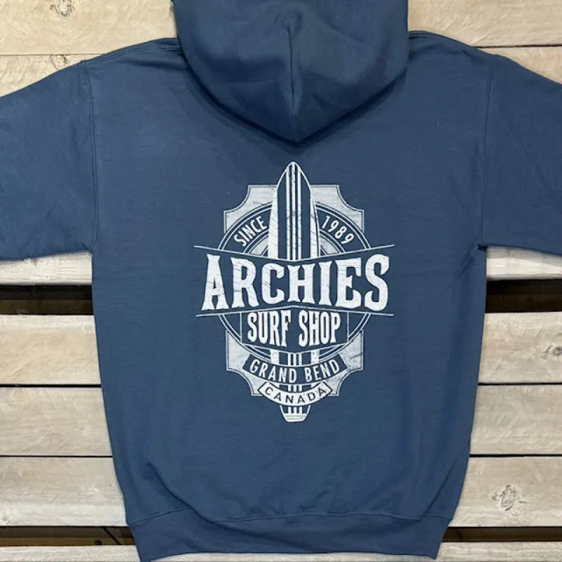 Archies Grand Bend Headliner Surfboard Hoodie sold by Archie's Surf Shop