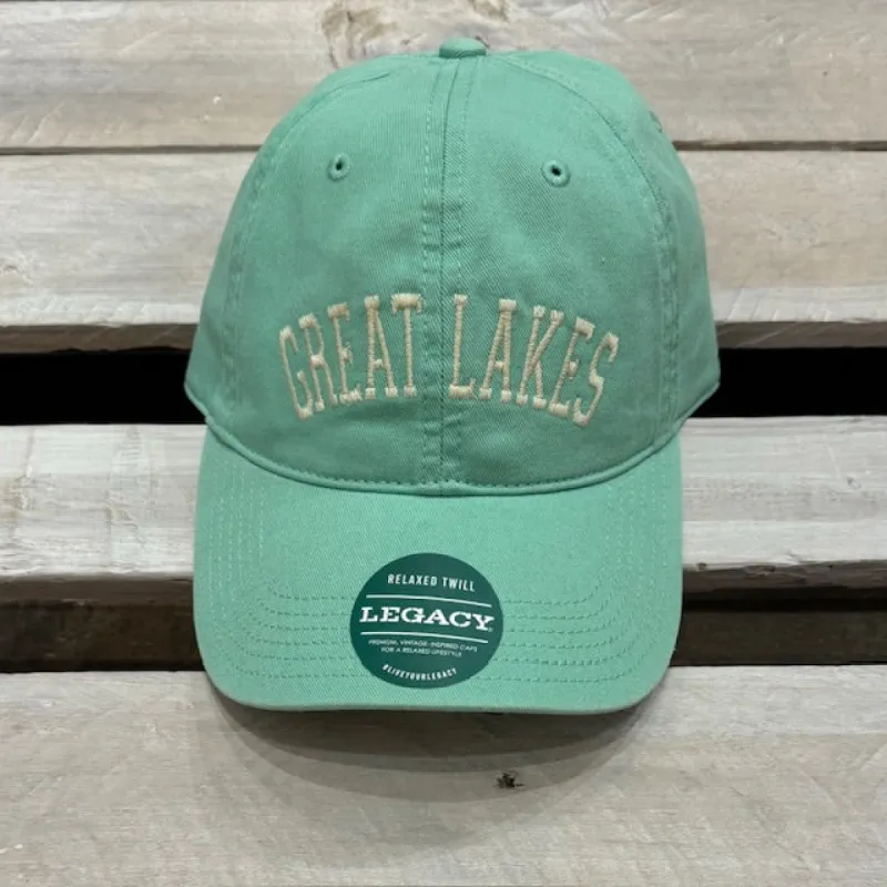 Great Lakes Embroidered Block Adjustable Ball Cap sold by Archie's Surf Shop