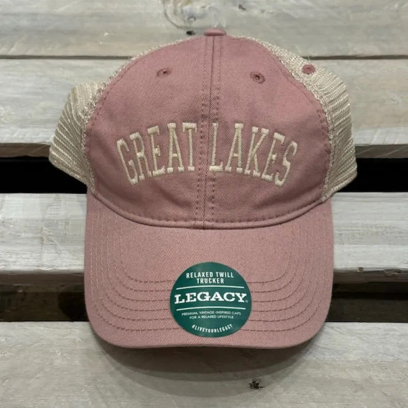Great Lakes Embroidered Block Mesh Back Ball Cap sold by Archie's Surf Shop