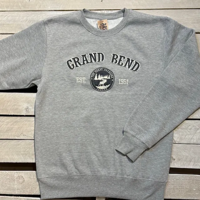 Grand Bend Souvenir Moose Scene Crew Neck Fleece sold by Archie's Surf Shop