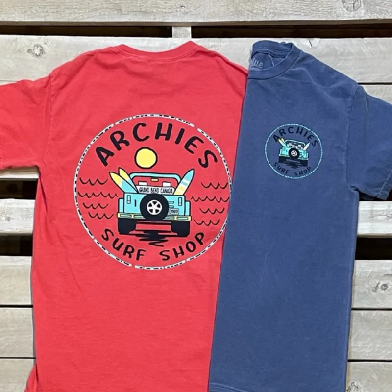 Archies Grand Bend Concurrence Jeep Short Sleeve Tee sold by Archie's Surf Shop