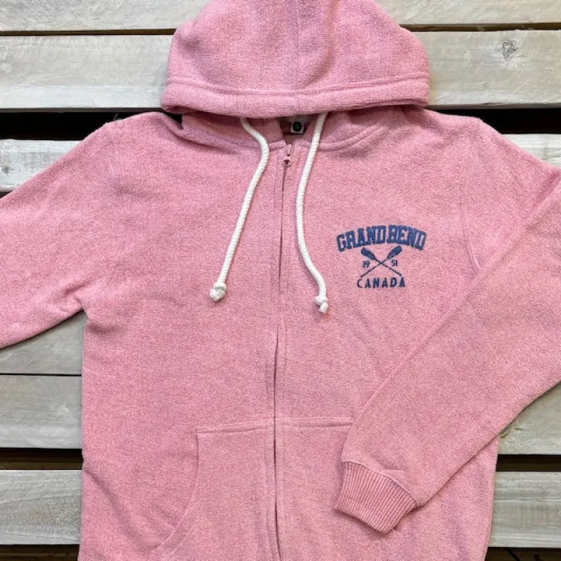 Grand Bend Souvenir Crossed Oars Puff Ink Ladies Nantucket Full Zip Hoodie sold by Archie's Surf Shop