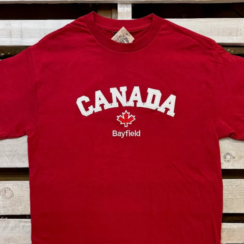 Bayfield Canada Souvenir Applique Short Sleeve Tee sold by Archie's Surf Shop