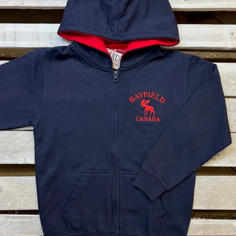 Bayfield Youth Souvenir Moose Icon Full Zip Hoodie sold by Archie's Surf Shop