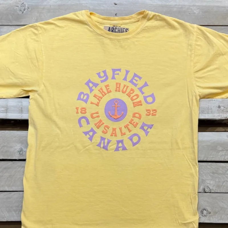 Bayfield Souvenir Salinity Anchor Puff Short Sleeve Tee sold by Archie's Surf Shop