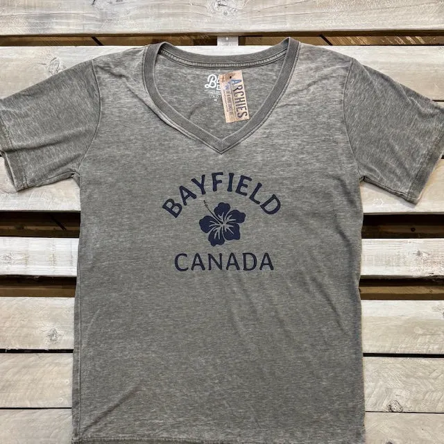 Bayfield Souvenir Now Or Never Ladies Burnout V-Neck Short Sleeve Tee sold by Archie's Surf Shop product image thumbnail 2