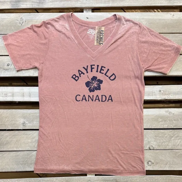 Bayfield Souvenir Now Or Never Ladies Burnout V-Neck Short Sleeve Tee sold by Archie's Surf Shop product image thumbnail 3
